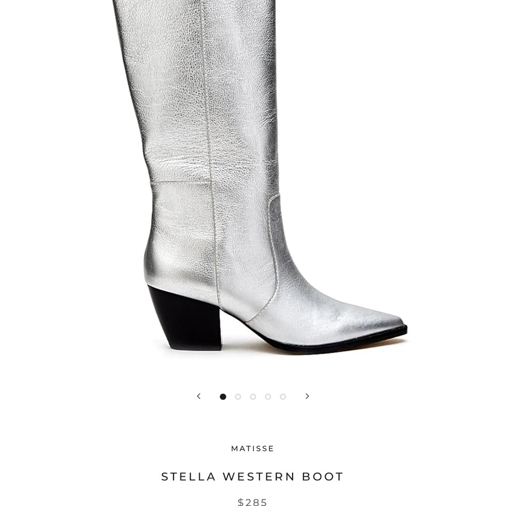 Matisse Stella Silver Boots Brand New 10 M - Picture 5 of 6